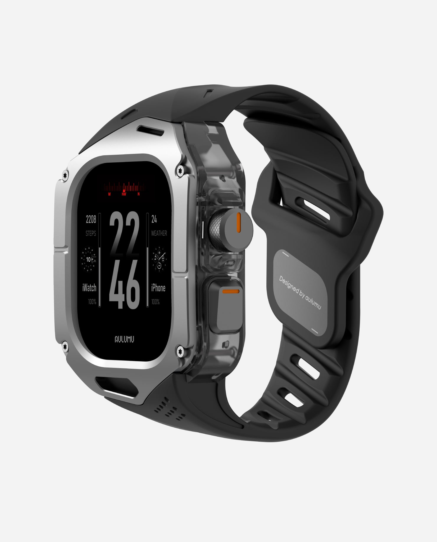 A01 Case with Band for Apple Watch Ultra 1/2/3 | Titanium Cover | FKM Band