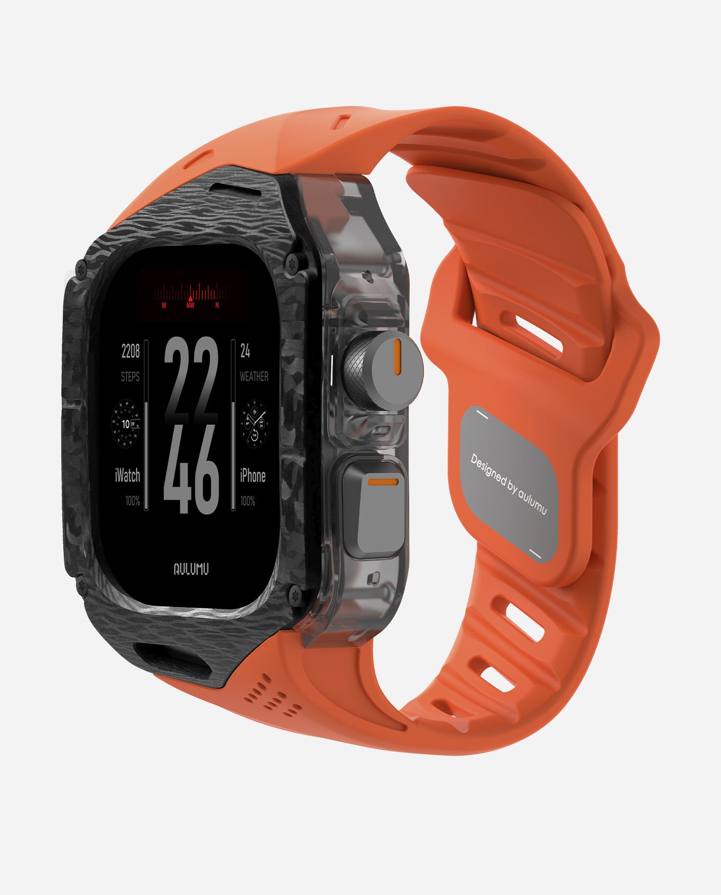 A01 Case with Band for Apple Watch Ultra | Carbon Fiber Cover | FKM Band