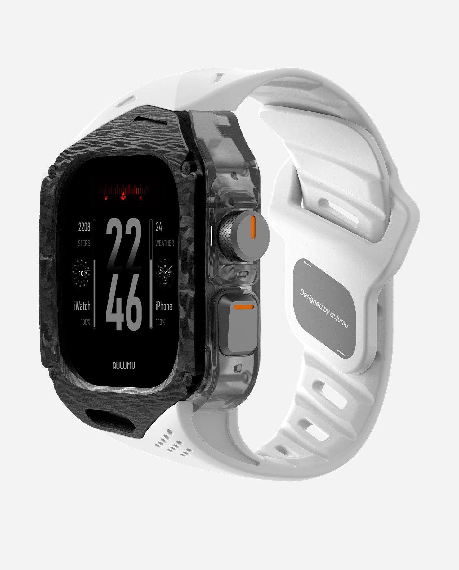 A01 Case with Band for Apple Watch Ultra | Carbon Fiber Cover | FKM Band
