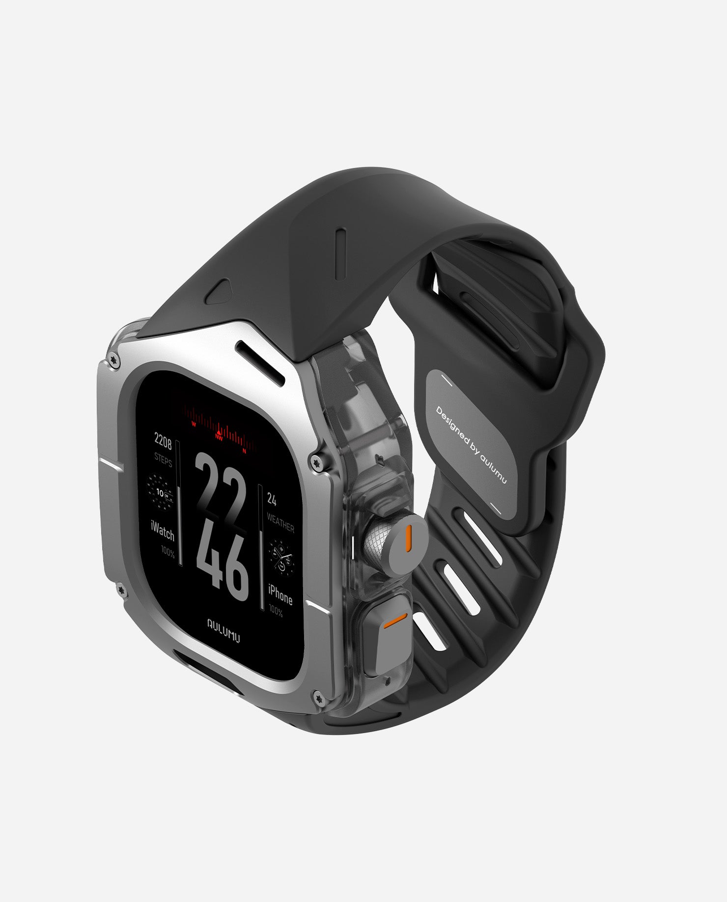 A01 Case with Band for Apple Watch Ultra 1/2/3 | Titanium Cover | FKM Band