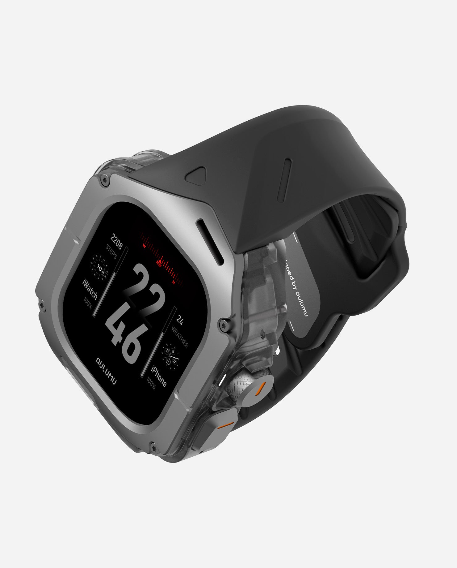 A01 Case with Band for Apple Watch Ultra 1/2/3 | Titanium Cover | FKM Band