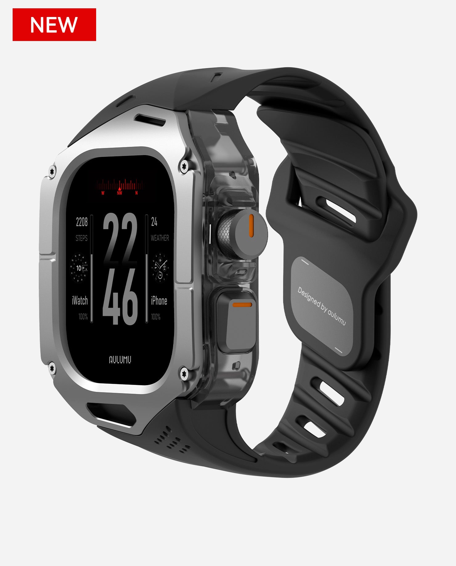A01 Case with Band for Apple Watch Ultra | Titanium Cover | FKM Band