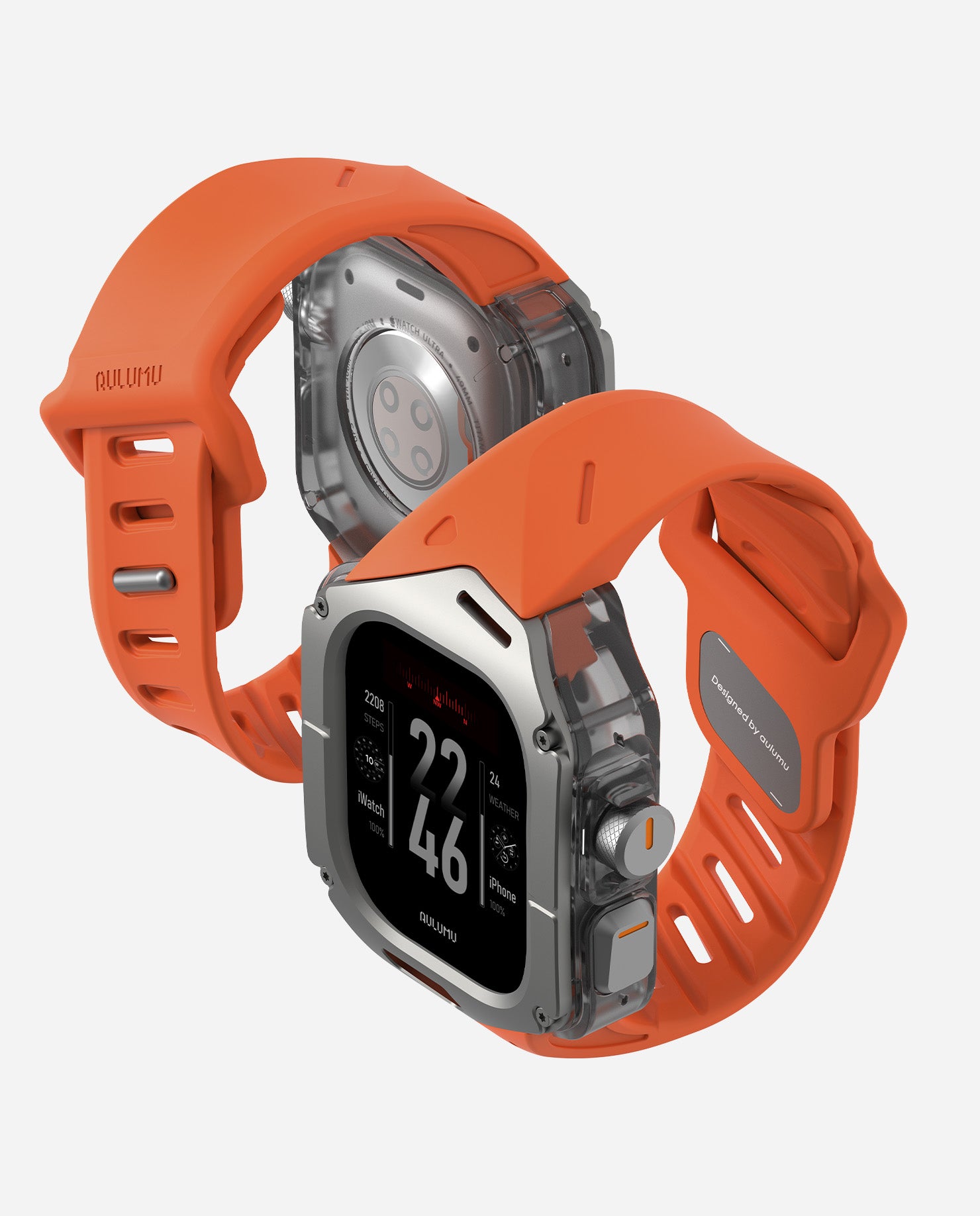 A01 Case with Band for Apple Watch Ultra 1/2/3 | Titanium Cover | FKM Band