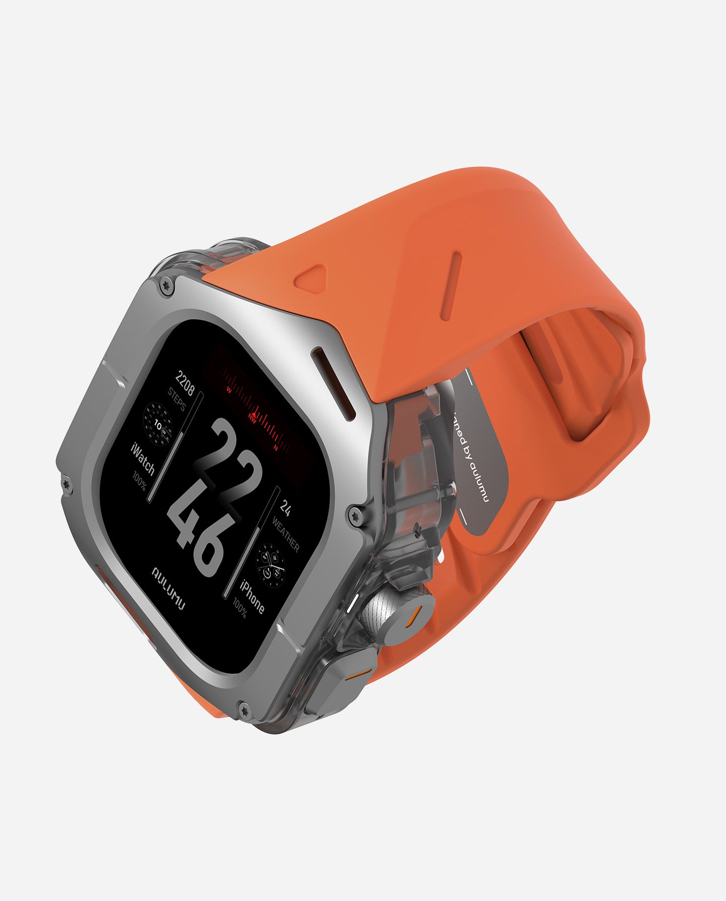 A01 Case with Band for Apple Watch Ultra 1/2/3 | Titanium Cover | FKM Band
