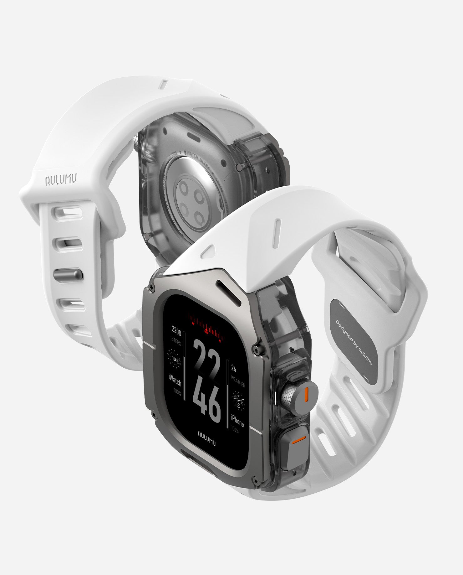 A01 Case with Band for Apple Watch Ultra 1/2/3 | Titanium Cover | FKM Band