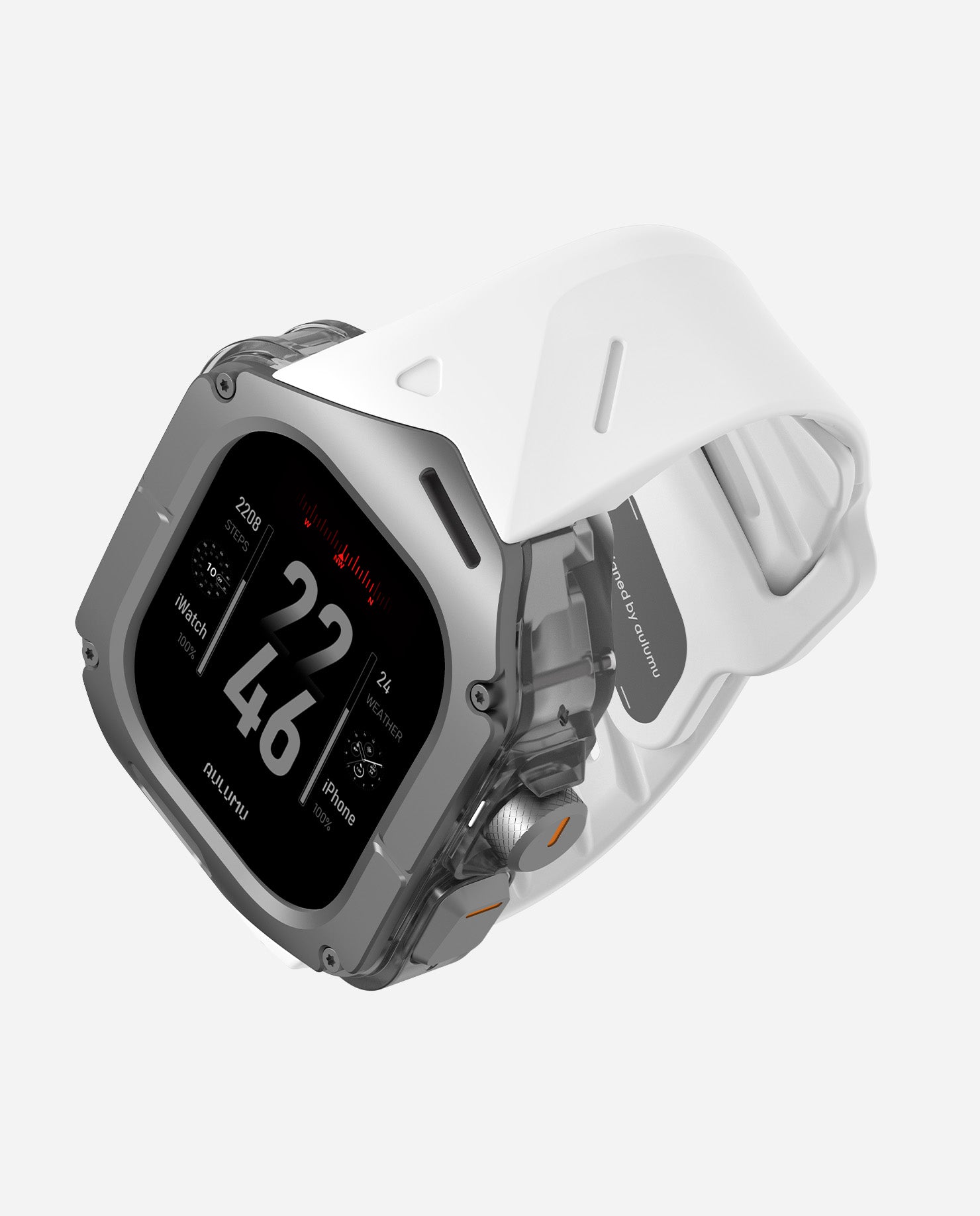A01 Case with Band for Apple Watch Ultra 1/2/3 | Titanium Cover | FKM Band