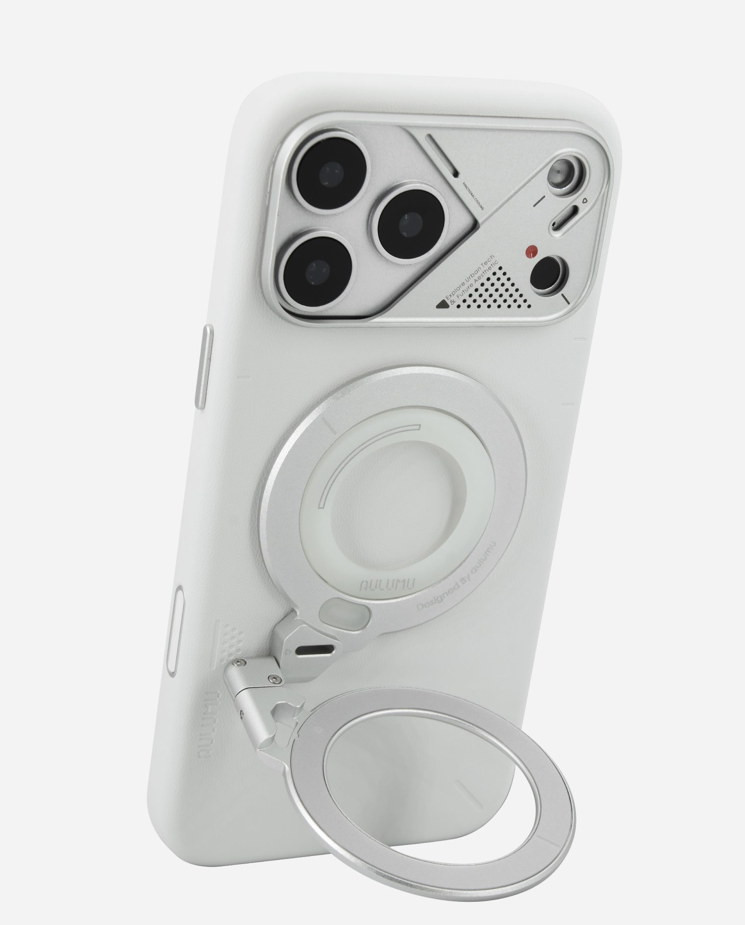 iPhone 17 Series Vegan Leather Case & G09 Infinite 360° MagSafe Stand