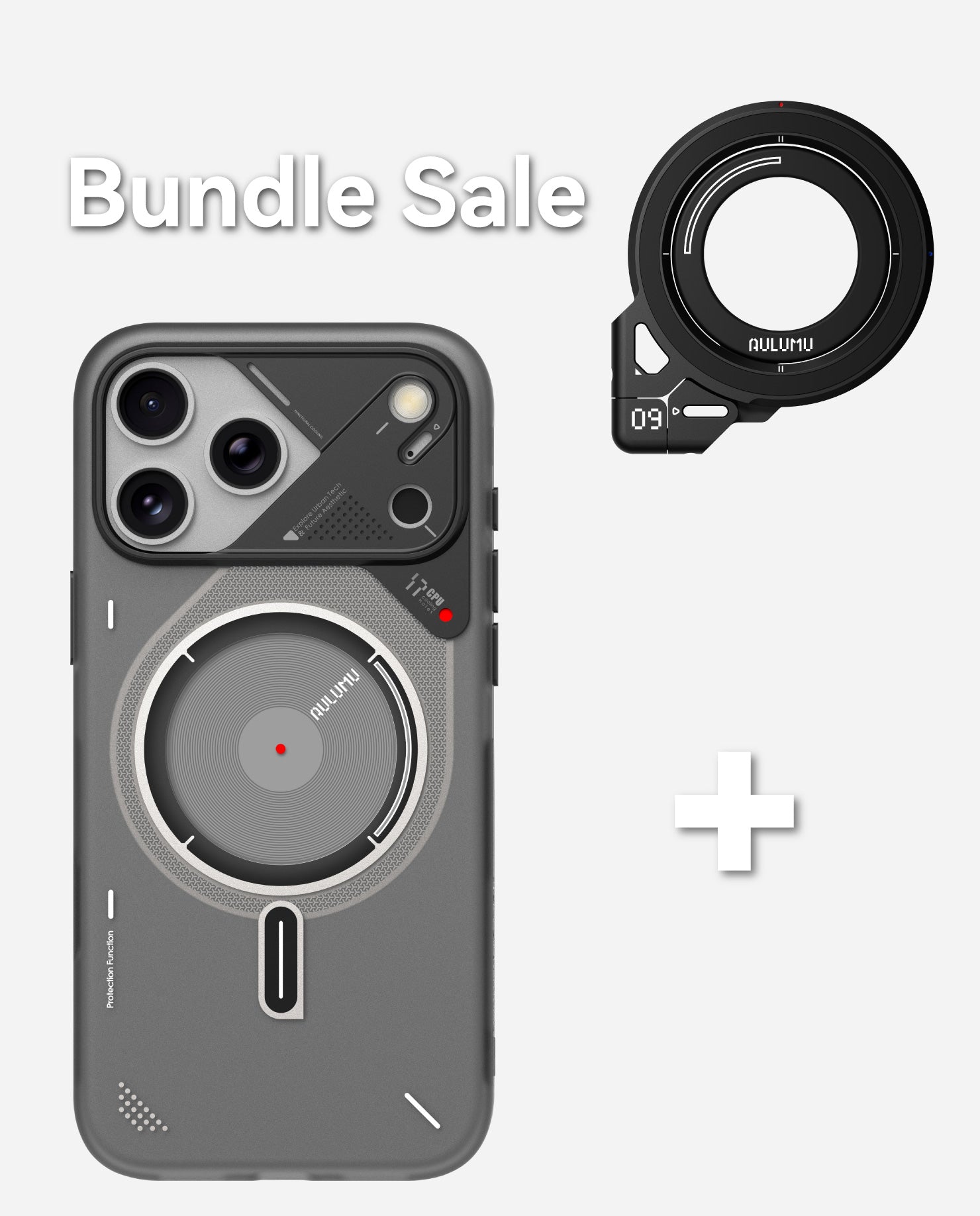 iPhone 17 Series Frosted Case & G09 Infinite 360° MagSafe Stand