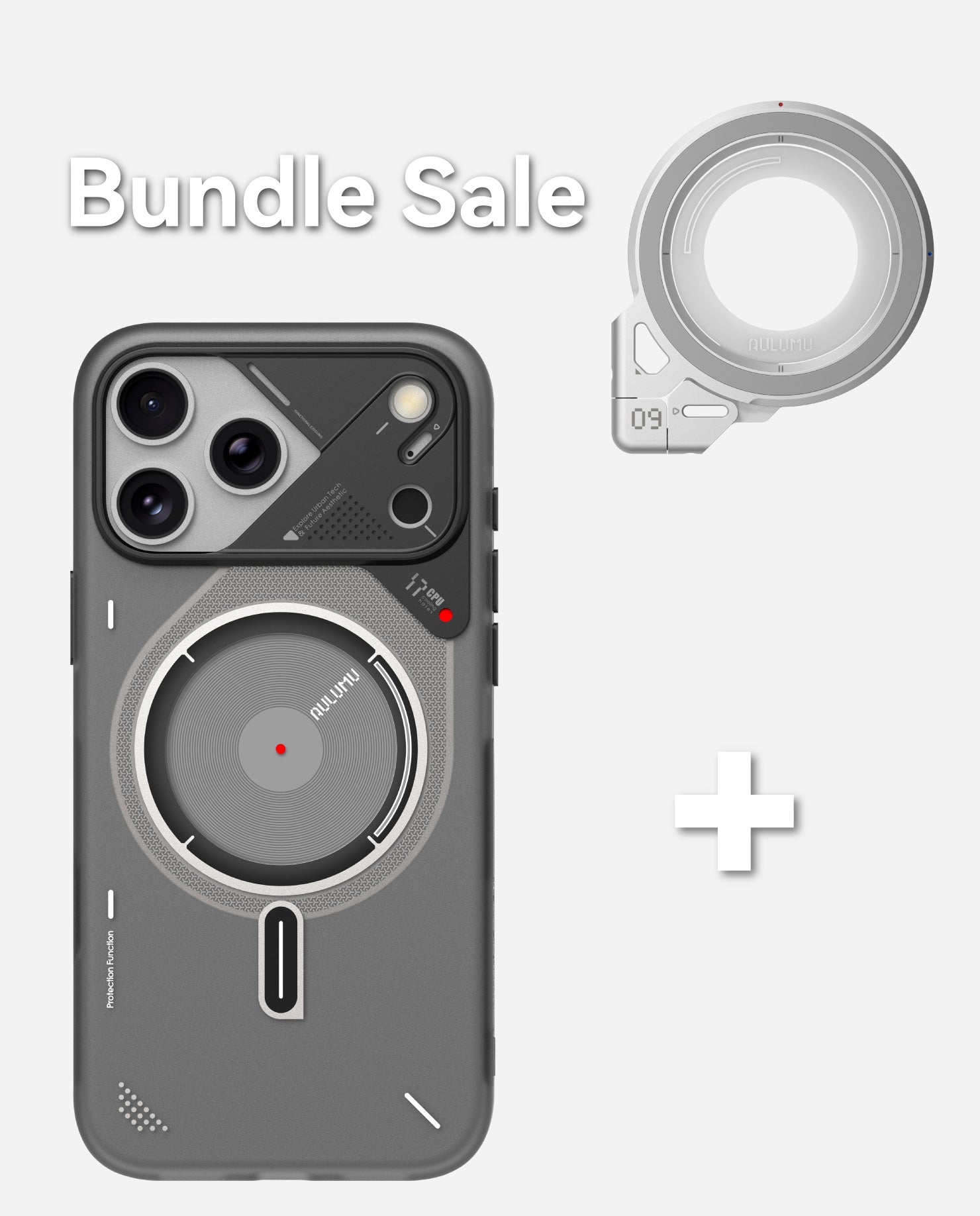 iPhone 17 Series Frosted Case & G09 Infinite 360° MagSafe Stand