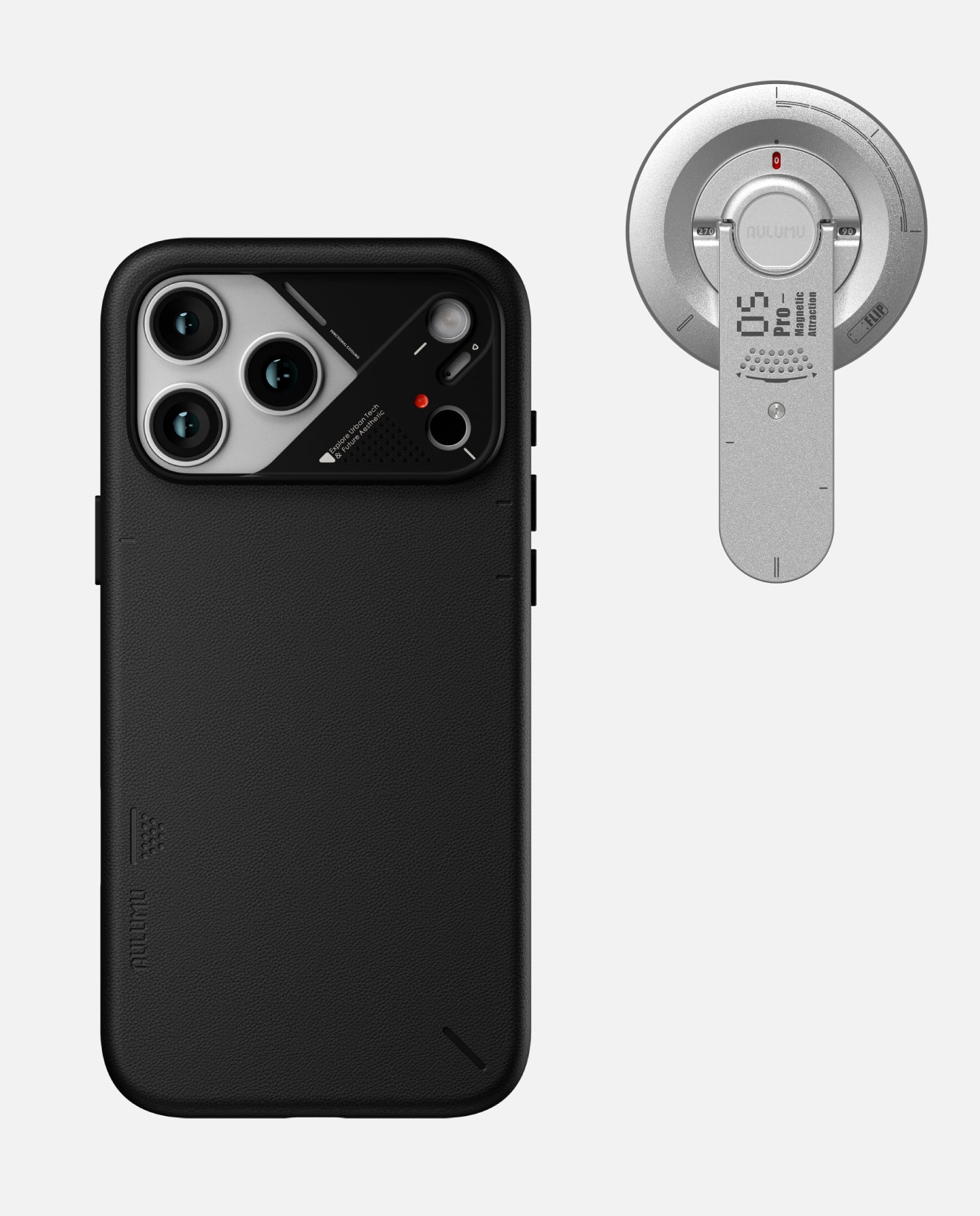 iPhone 17 Pro/Pro Max Vegan Leather Case & G05 Pro Multi-Function Mag Kickstand