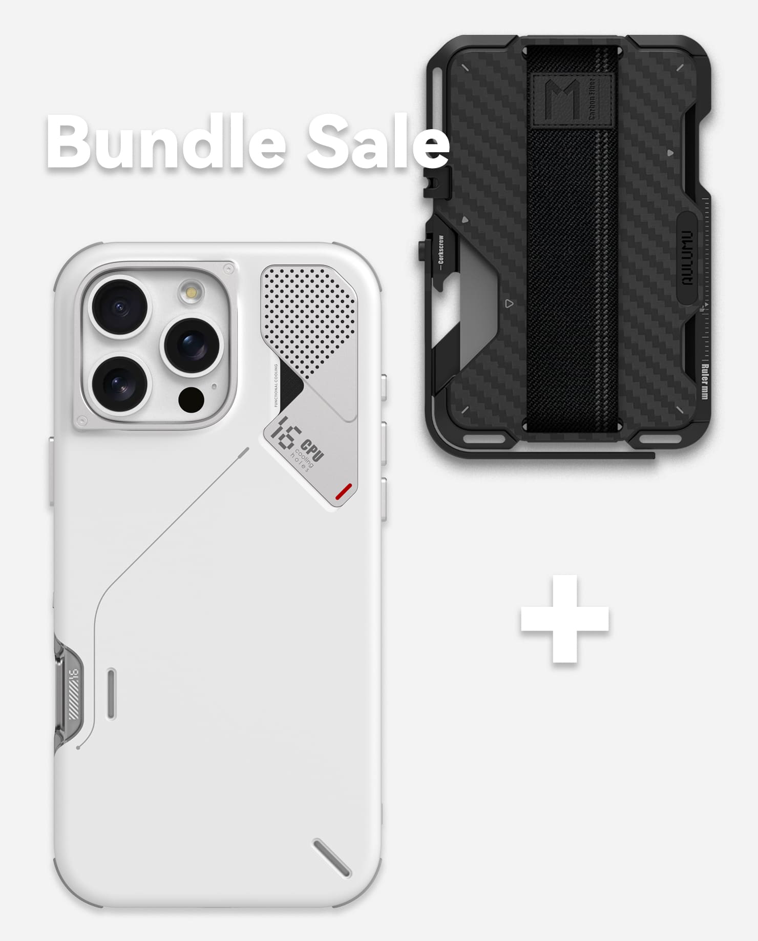A16 Slim Shockproof Case & G03 Carbon Fiber Cover Wallet Bundle