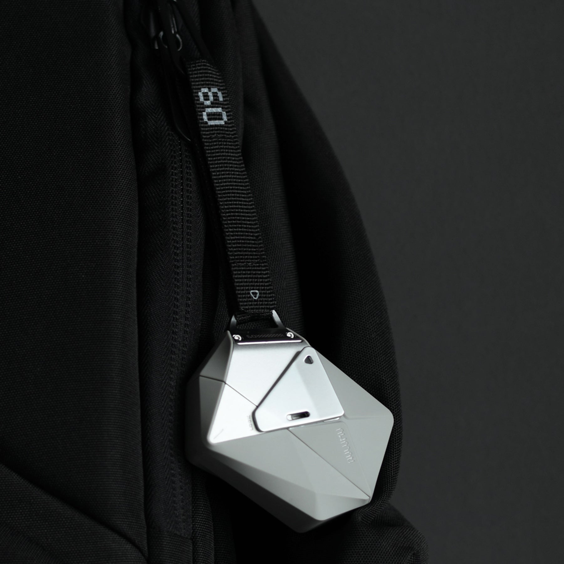 A09 Geometric Case for AirPods 1/2 | Lock & Lanyard | Gray