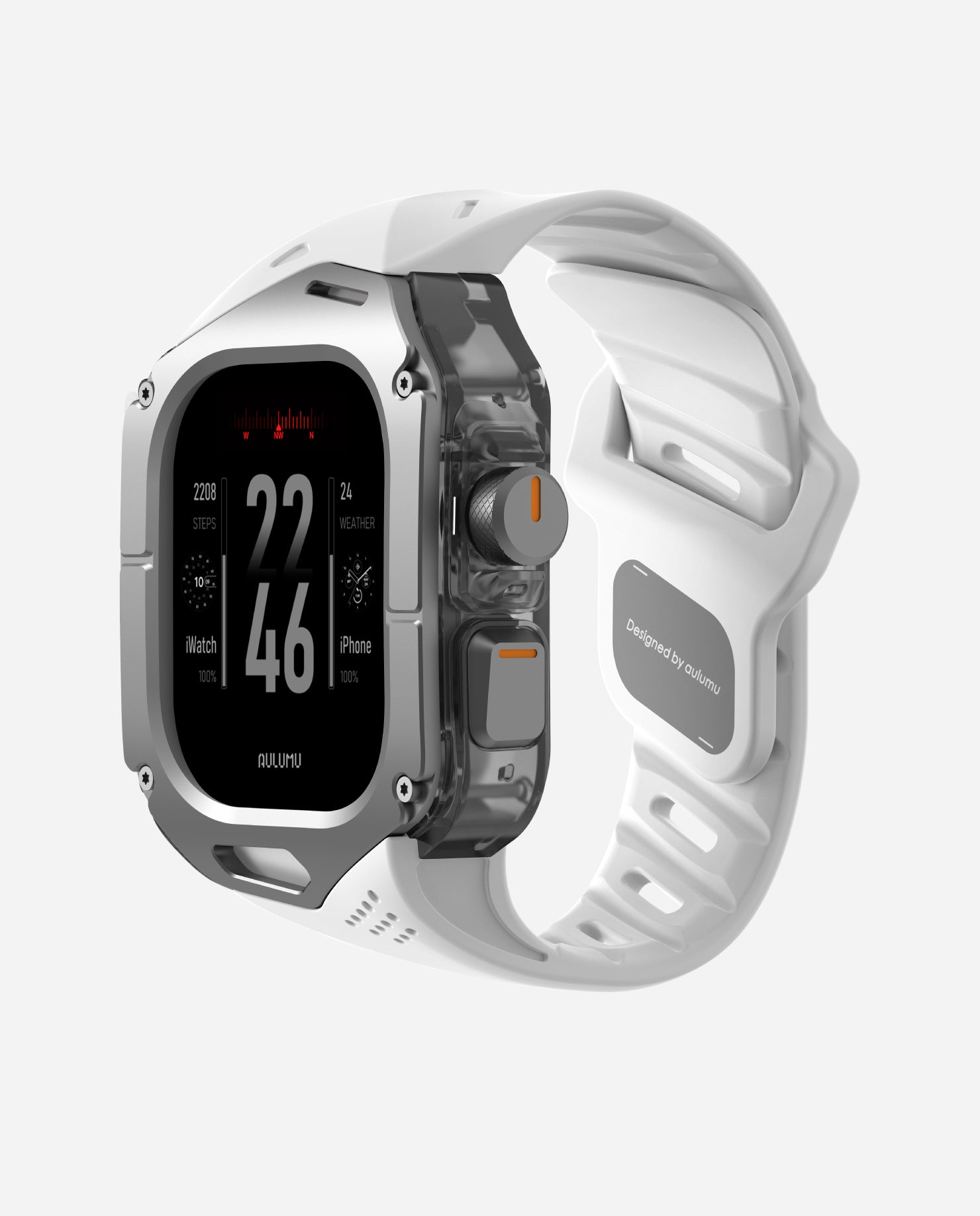 A01 Case with Band for Apple Watch Ultra 1/2/3 | Titanium Cover | FKM Band
