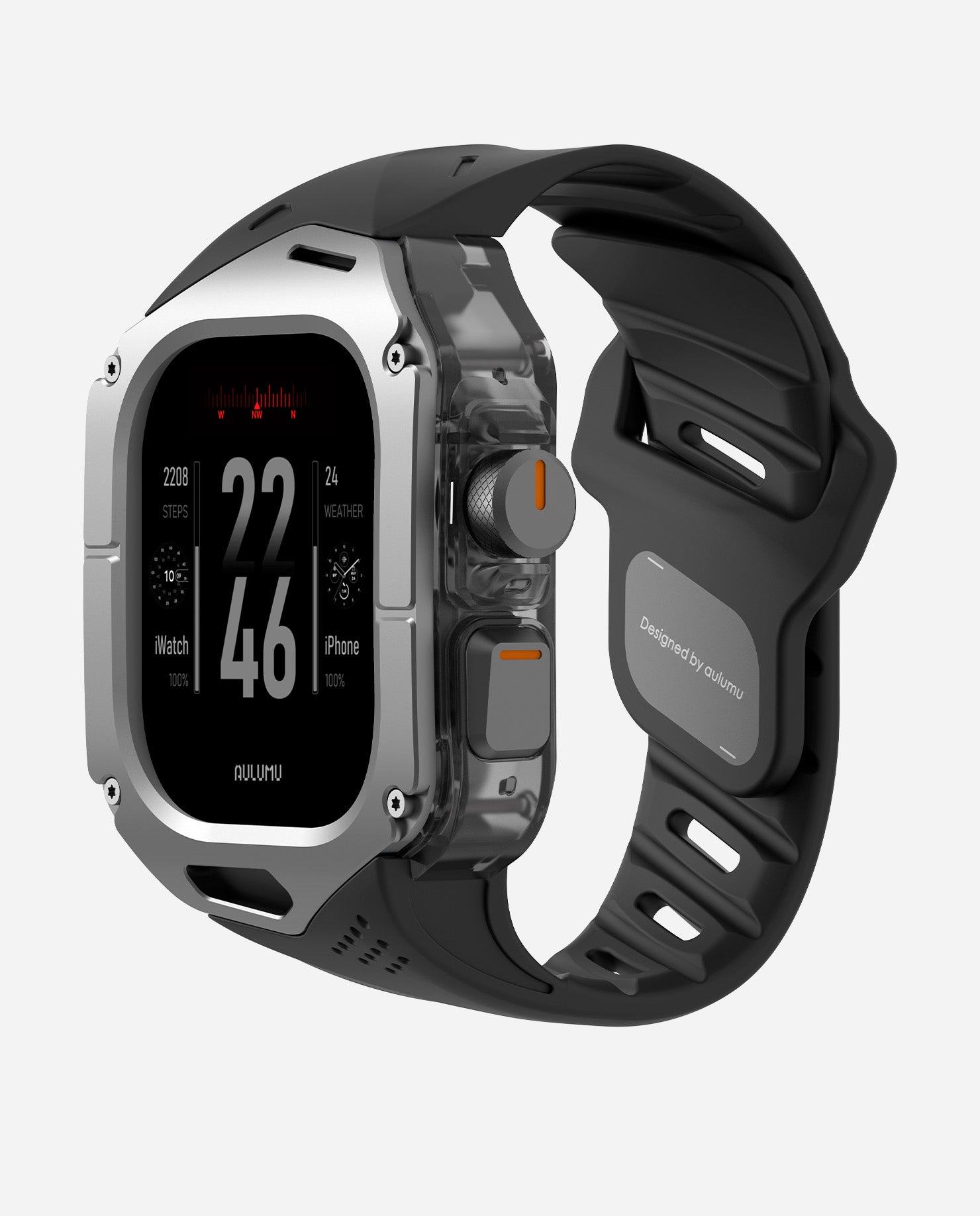 A01 Case with Band for Apple Watch Ultra 1/2/3 | Titanium Cover | FKM Band