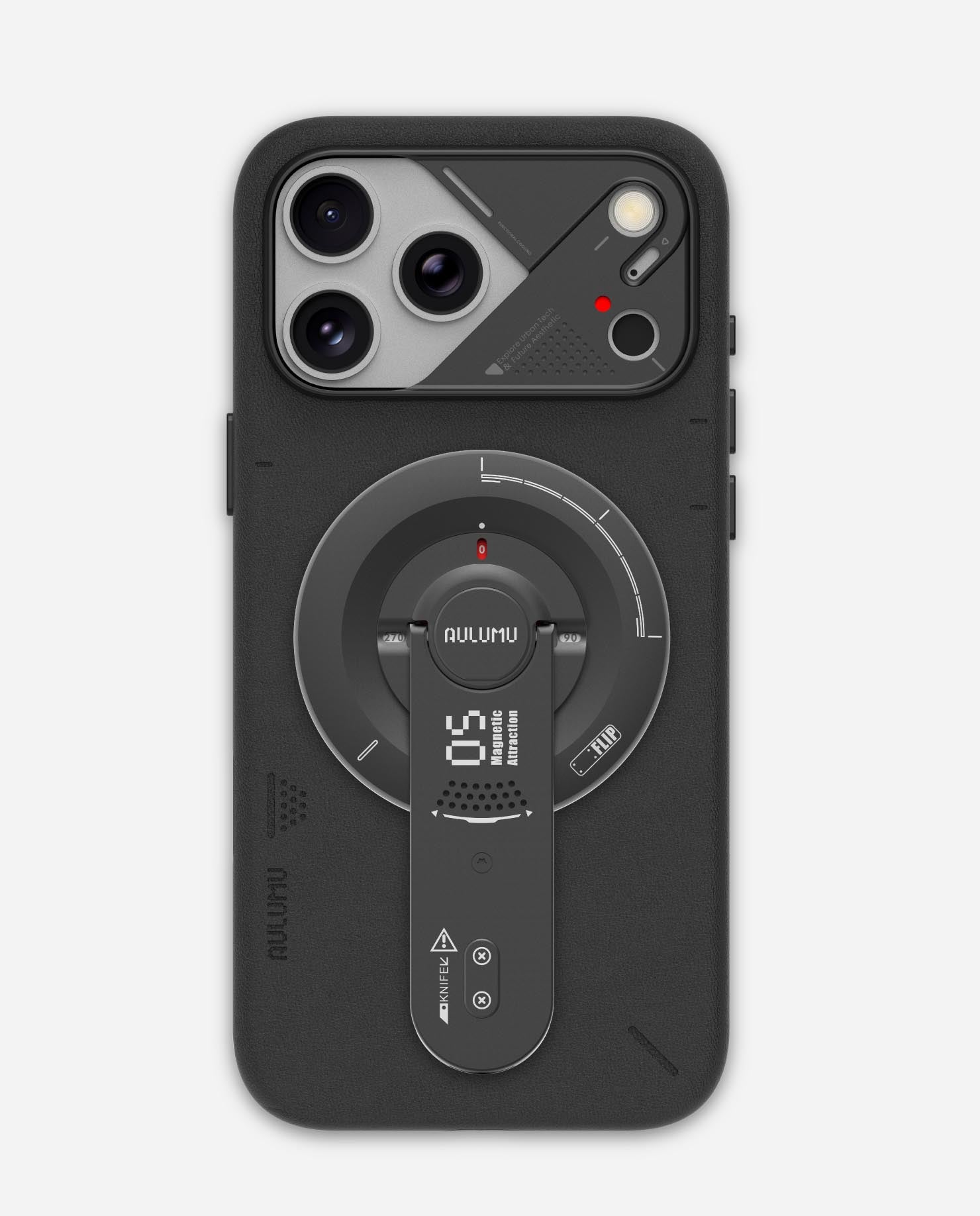 iPhone 17 Pro/Pro Max Vegan Leather Case & G05 Air Next-Gen Hi-Per Magnetic Stand