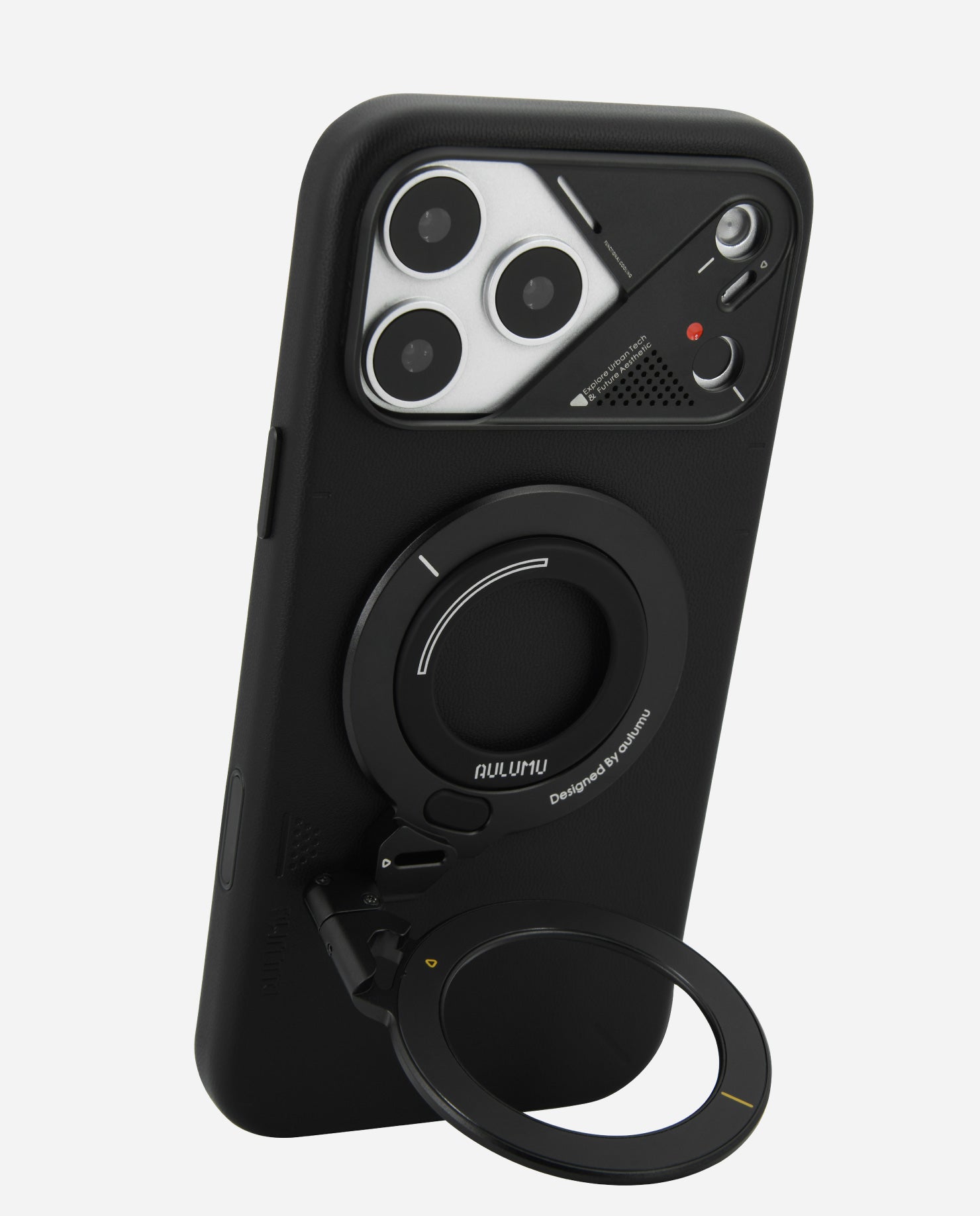 AULUMU iPhone17 PROスマホケース&G09回転式リングスタンド A17 iPhone 17 Series Vegan Leather Case & G09 Infinite 360° Magnetic S
