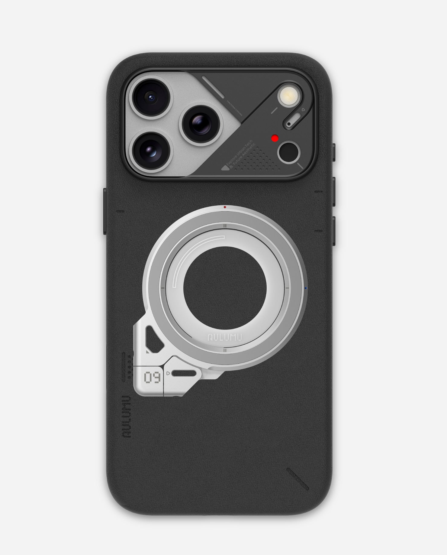 iPhone 17 Series Vegan Leather Case & G09 Infinite 360° MagSafe Stand