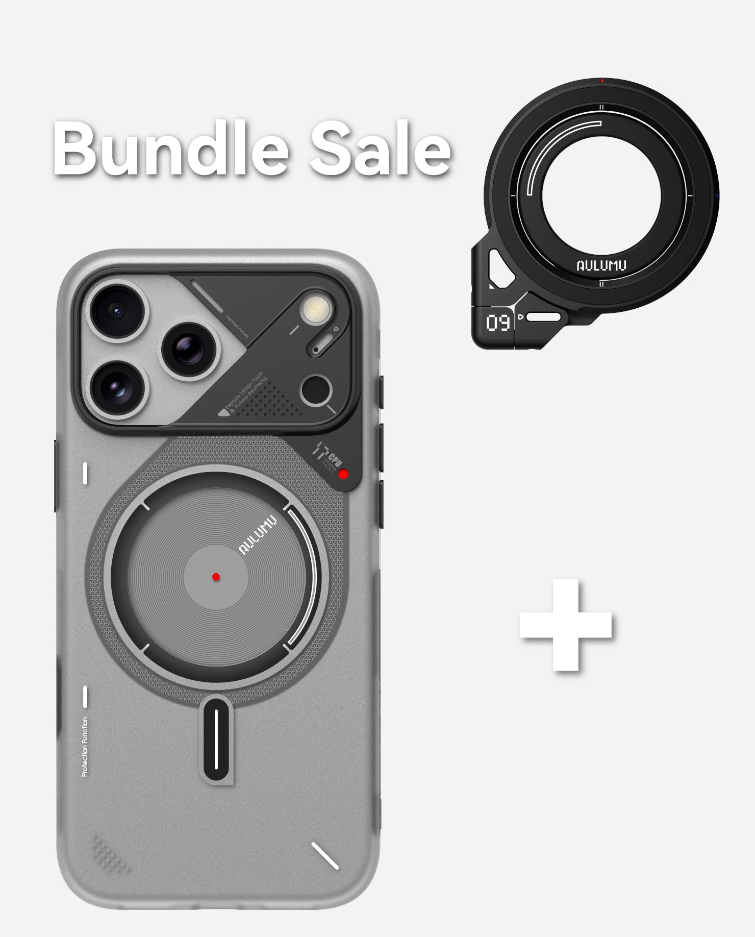 iPhone 17 Series Frosted Case & G09 Infinite 360° MagSafe Stand