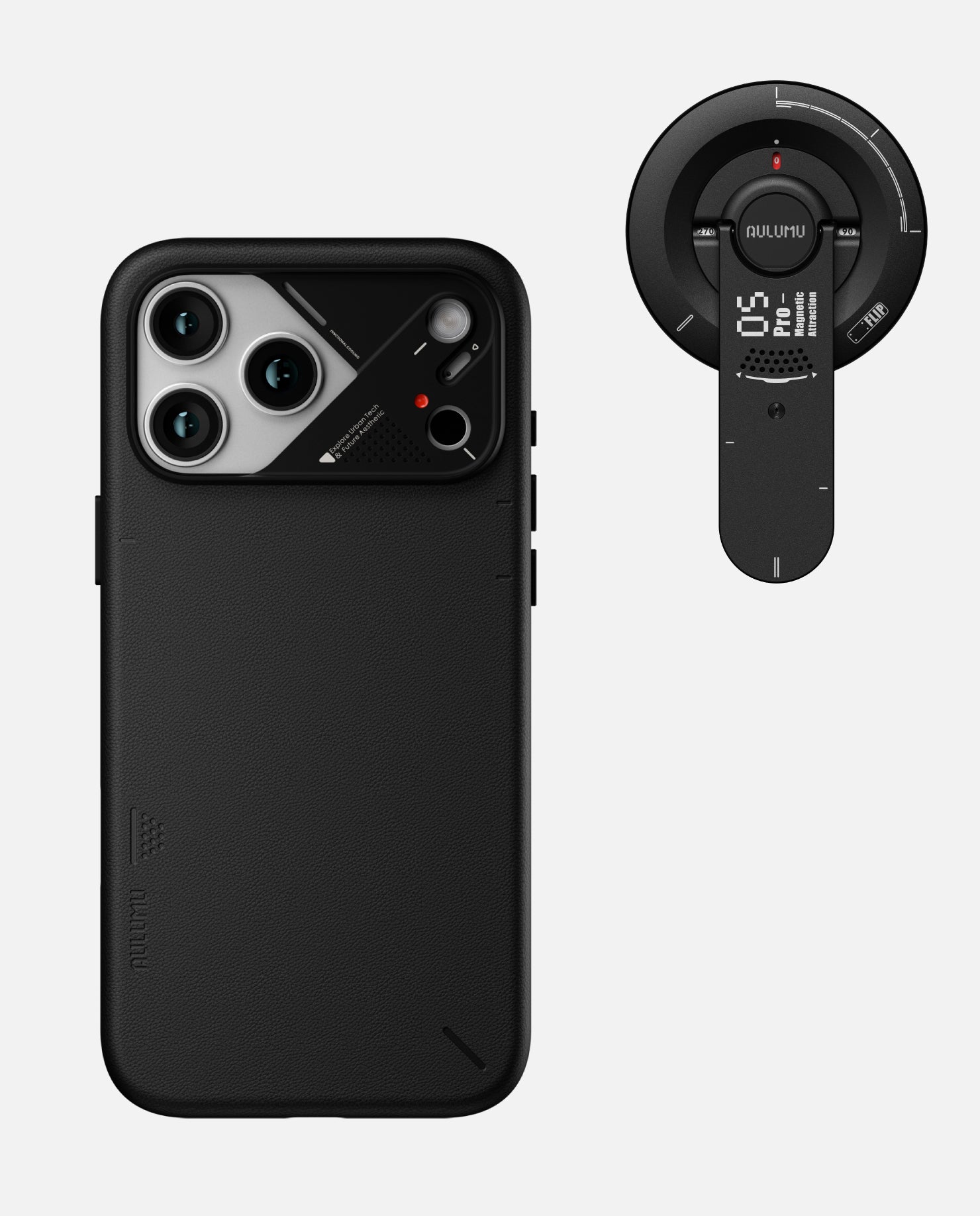 iPhone 17 Pro/Pro Max Vegan Leather Case & G05 Pro Multi-Function Mag Kickstand