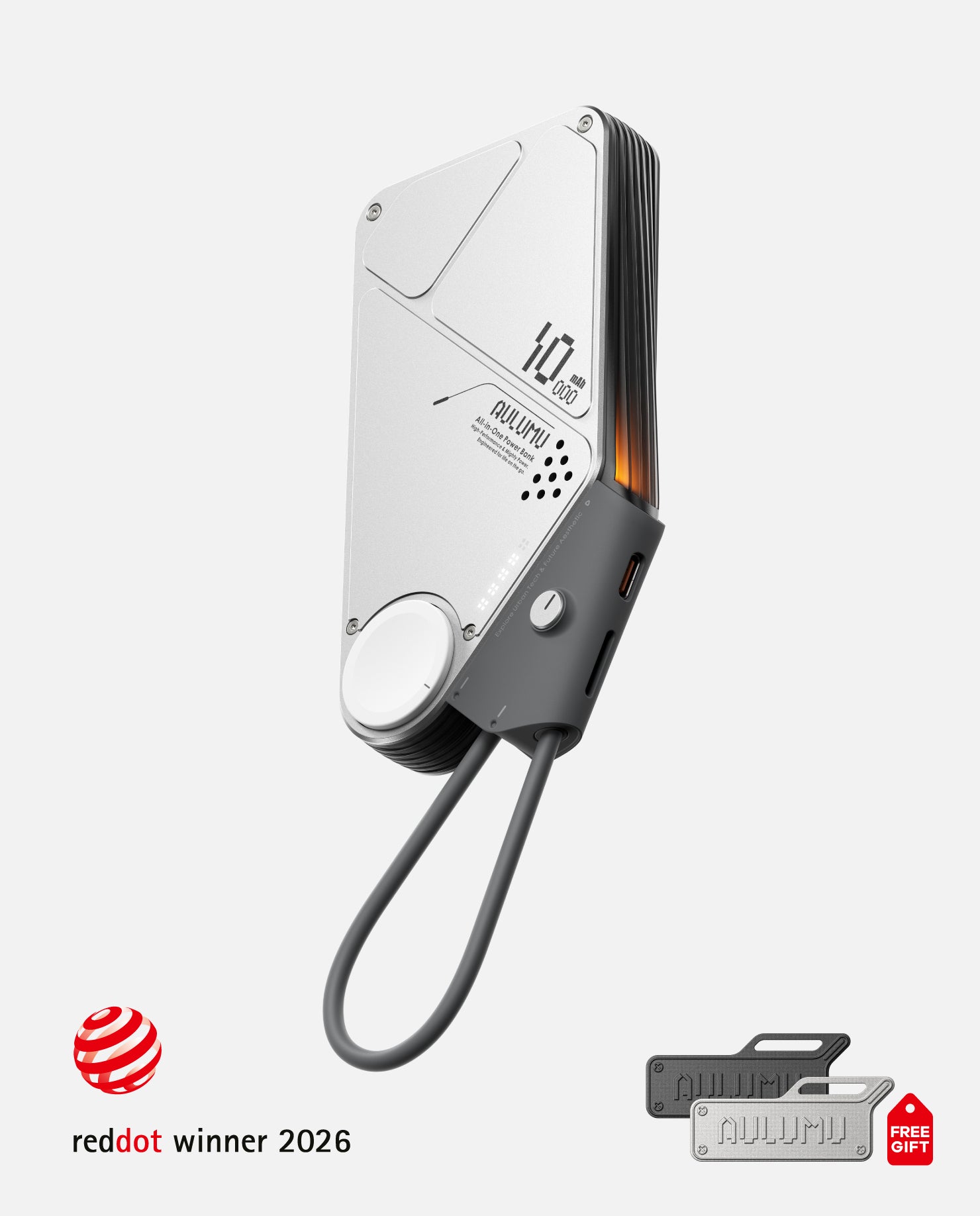 zero7　AULUMU M10 MagSafe モバイルバッテリー aulumu M10 10000mAh Multi-Charging Dual-Mag Power Bank
