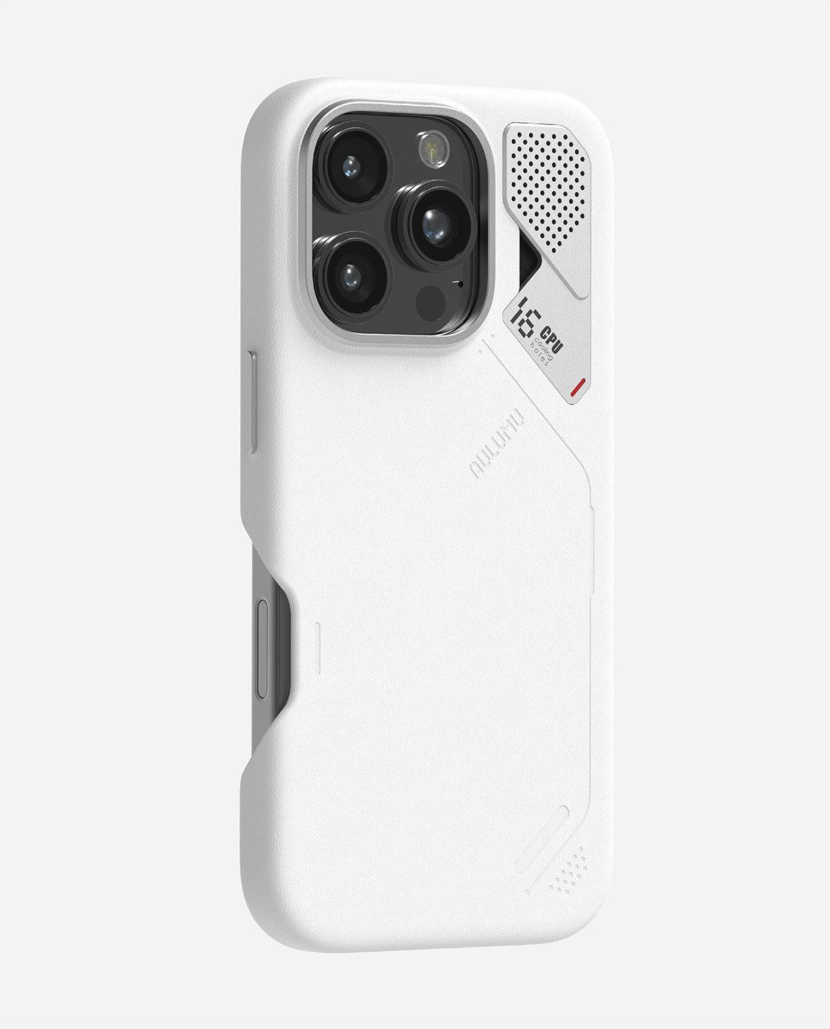 Apple iPhone 16 ホワイト 128gb ケース、強化フィルム付き AULUMU A16 Vegan Leather Case for iPhone 16 Pro | Cooling & MagSafe