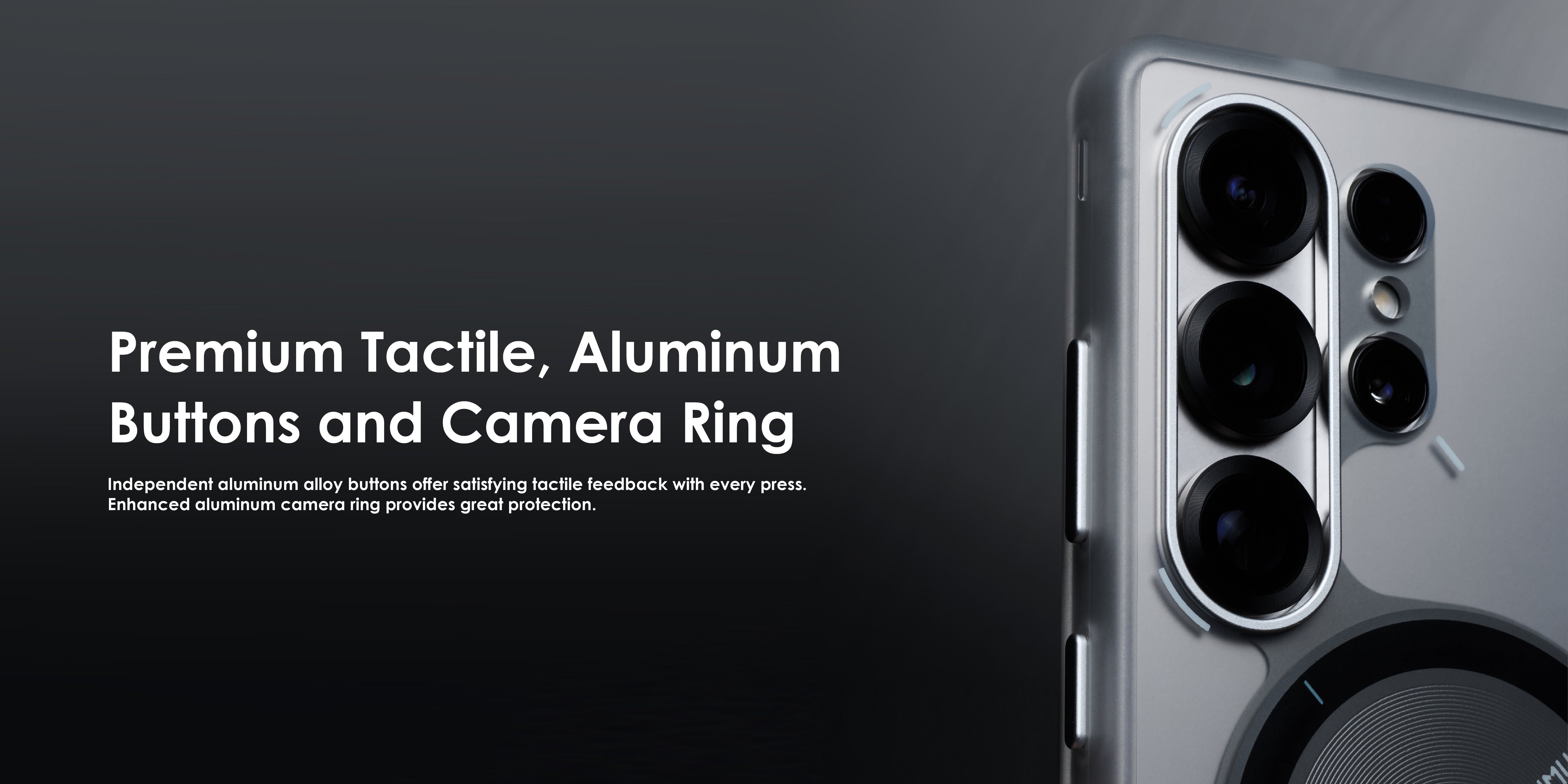 S25 Frosted Case for Samsung Galaxy S25 Ultra premium tactile aluminum and camera ring