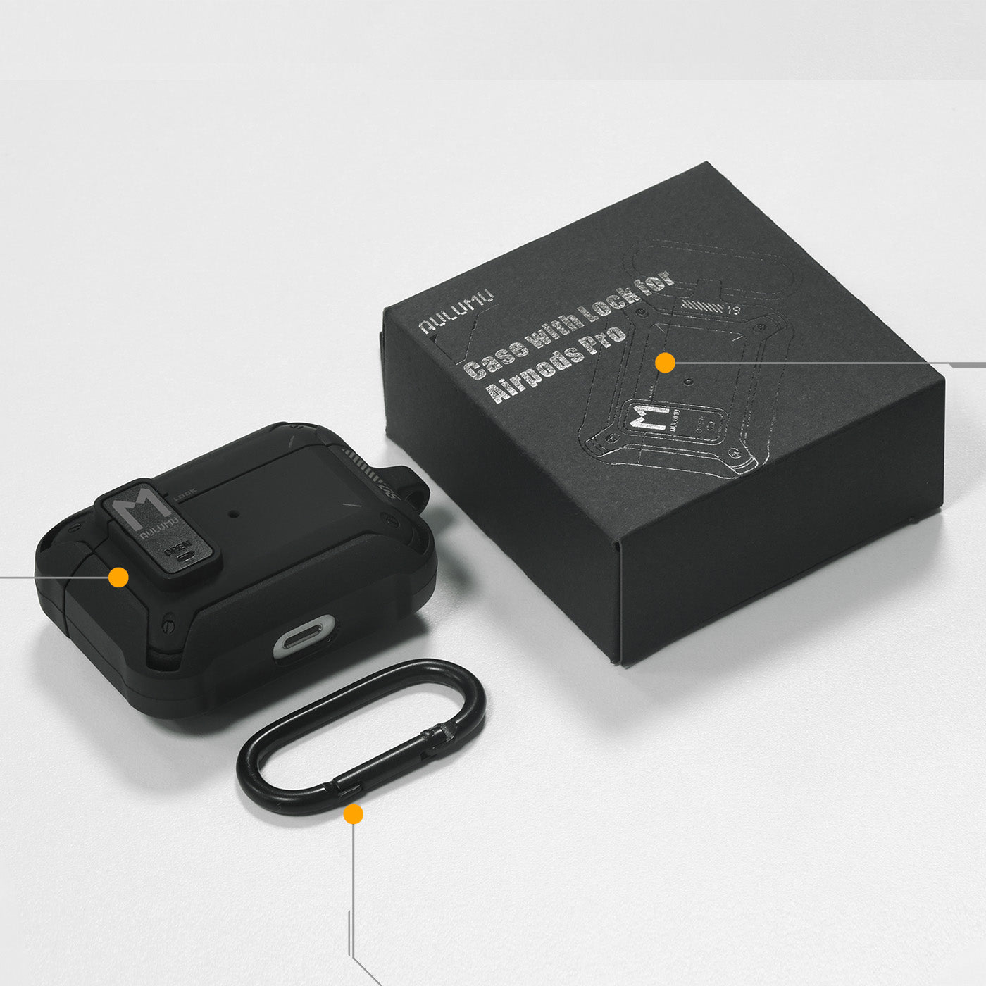 A19 AirPods Pro Case with Lock & Keychain